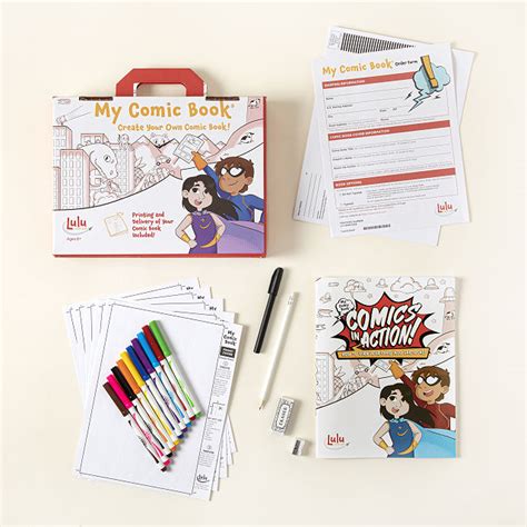 Create Your Own Comic Book Kit Diy Book Drawing Set Uncommon Goods
