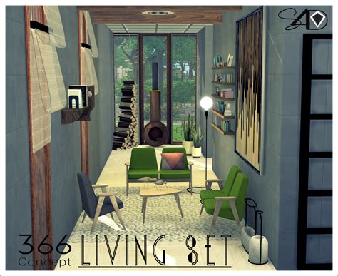 Sims 4 Ccs The Best Concept Living Set By Daer0n