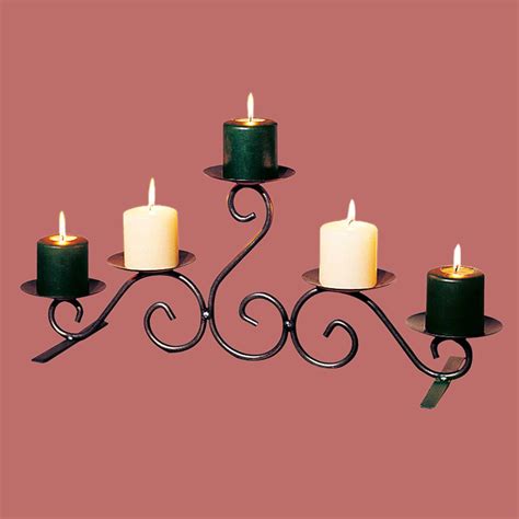 Candle Holders Black Wrought Iron 10h