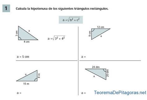 Teorema De Pitágoras Calcular Hipotenusa O Catetos Teorema De Pitágoras