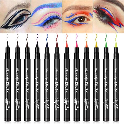 Ownest 12 Colors Liquid Eyeliner Setmatte Liquid Eyeliner Colorful Eye Liner Pen Neon Eyeliner