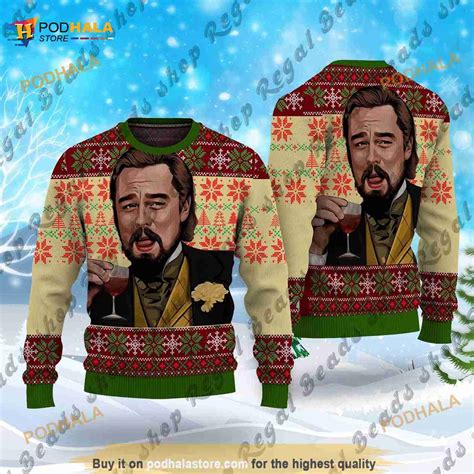 Laughing Leo Woolen Christmas Leonardo Dicaprio 3d Sweater Bring Your