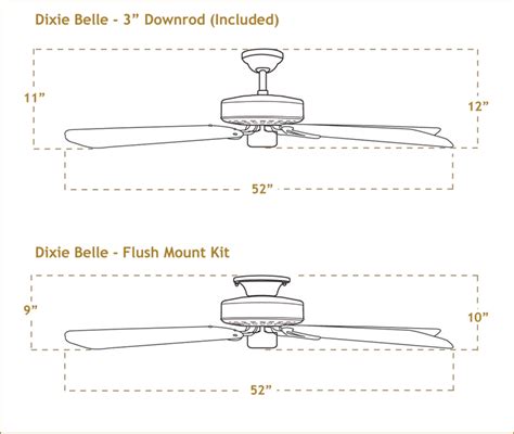 These specifications are not only to find out the ceiling fan that has the best air quality that you are looking for. 52 inch Dixie Belle Ceiling Fan