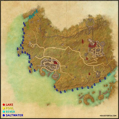 ESO Fishing Map Gold Coast House Tertia