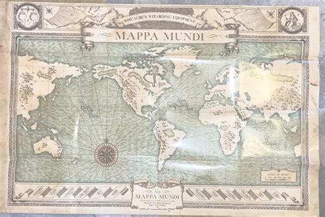 Mappa Mundi Map Fantastic Beasts And Where To Find Them Poster Harry