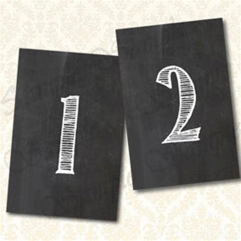 Chalkboard Table Numbers Set 1 20 Seating Assignment 4x6 Flat Cards