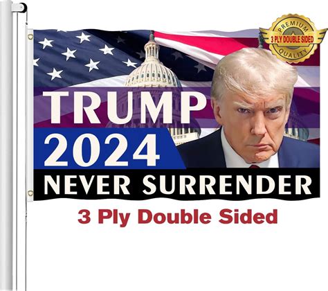 homiguar trump 2024 flag 3 ply double sided 3x5 feet take america back never