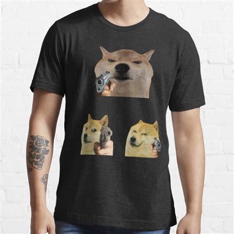 Cheems Doge Gun Sticker Pack T Shirt For Sale By Redakhatib