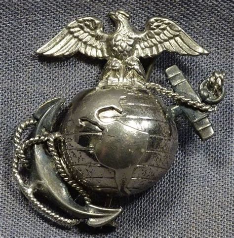 Usmc Ega Officers Sterling Collar Insignia By H H Griffin Militaria