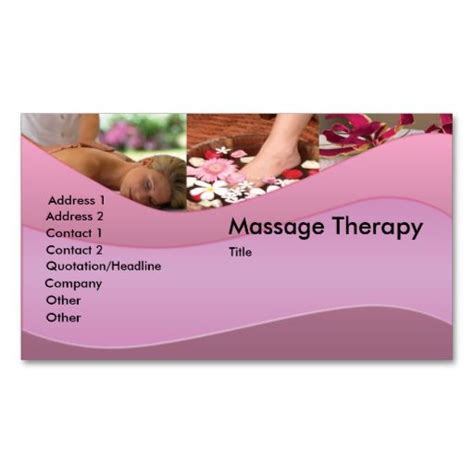 Massagerelaxation Business Card Massage Therapy Business Massage