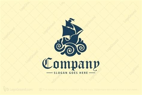 Corsair Sea Ship Logo Ship Logo Waves Logo Logo