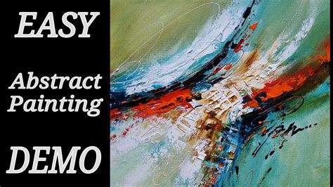 Easy Acrylic Abstract Painting Demo How To Paint Abstract New Youtube