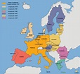 Mapa de la Unión Europea con países y capitales