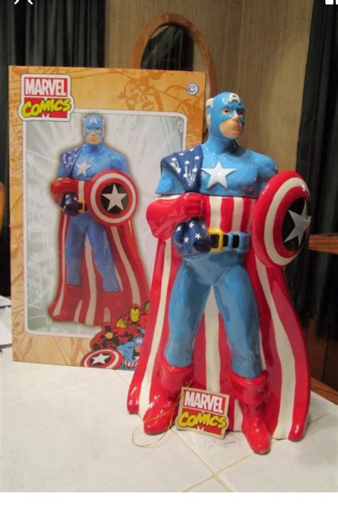 Captain America Cookie Jar Marvel Comics Marvel Mario Characters