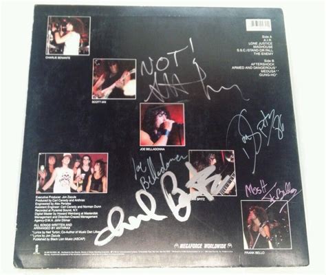 Anthrax Signed Album Entire Band Real Or Fake Autograph Live