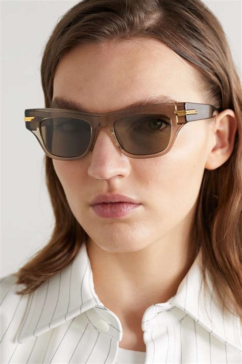 bottega veneta brown square frame acetate sunglasses editorialist