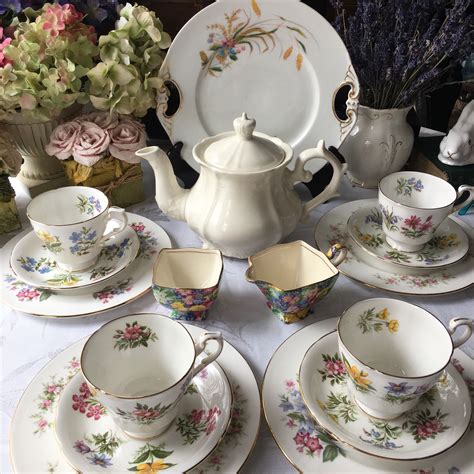 Wedding T English Tea Set For 4 Paragon English Flowers Etsy