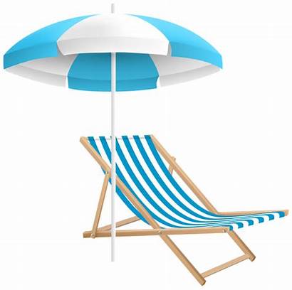 Beach Chair Transparent Clip Umbrella Clipart Summer