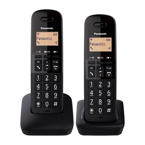 Teléfono Inalámbrico Dúo Panasonic Kx Tgb612spb Dect Negro