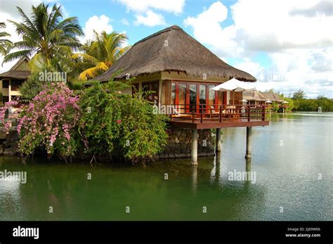 Tropical Overwater Bungalow Mauritius Holiday Hi Res Stock Photography