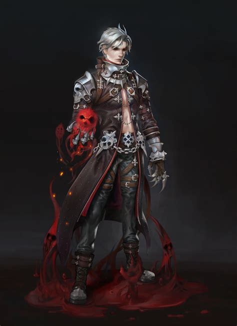 Artstation Blood Mage Bae Yamile Fantasy Character Art Fantasy Male