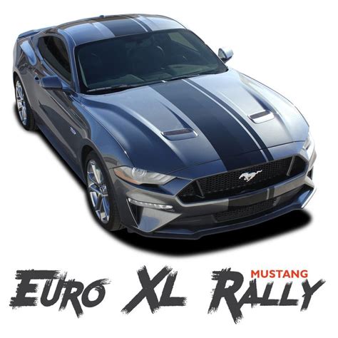 Ford Mustang Racing Stripes Euro Xl Rally Center Hood Roof Trunk Racing