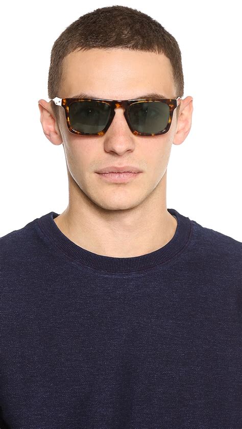 Lyst Oliver Peoples San Luis Dark Tortoise Sunglasses In Brown For Men