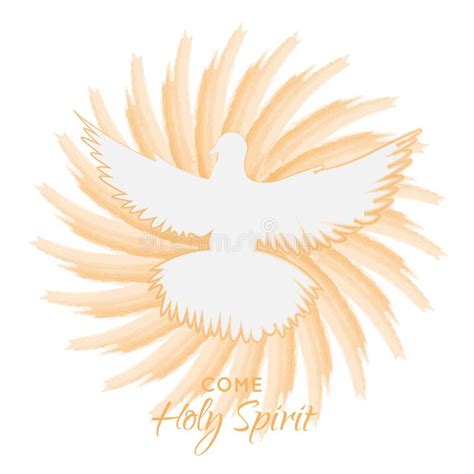 Pentecost Sunday Come Holy Spirit Stock Illustration Illustration Of