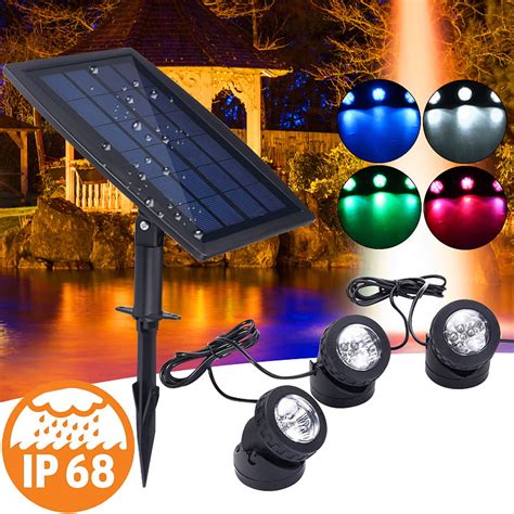 Solar Led Landscape Spotlights Pond Light Underwater Light Waterproof