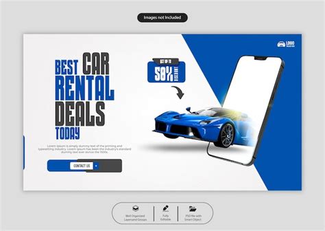 Premium Psd Psd Car Rental And Automotive Rental Web Banner Template