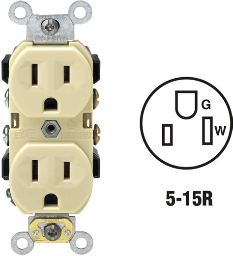 Buy Leviton Shallow Commercial Grade Duplex Outlet Ivory 15a