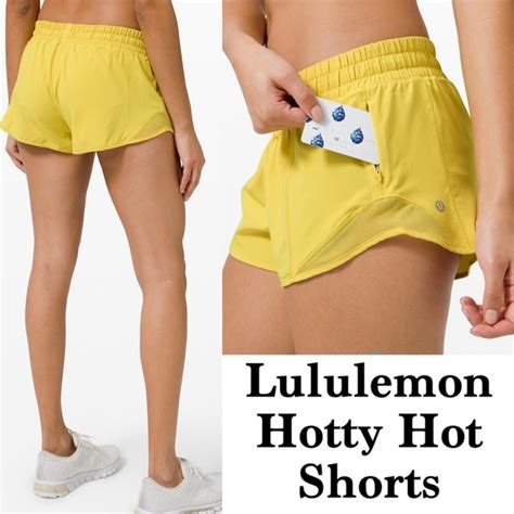Lululemon Athletica Shorts Lululemon Soleil Yellow Hotty Hot Gym
