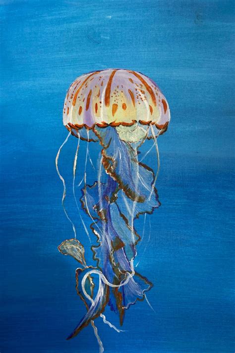 Step By Step Video Of Jellyfish Painting Jellyfish Painting Art