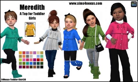 Meredith Top For Toddler Girls By Samanthagump At Sims 4 Nexus Sims 4