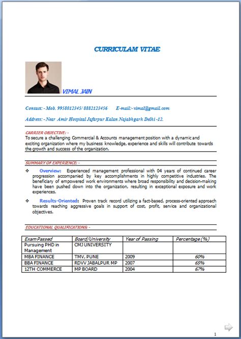 It's very easy to read and skim. top 10 cv templates - Resume