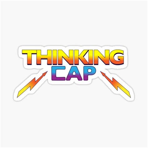 Thinking Cap Sticker For Sale By Nickipost Redbubble