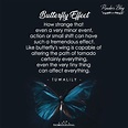BUTTERFLY EFFECT | The butterfly effect quotes, Butterfly effect ...
