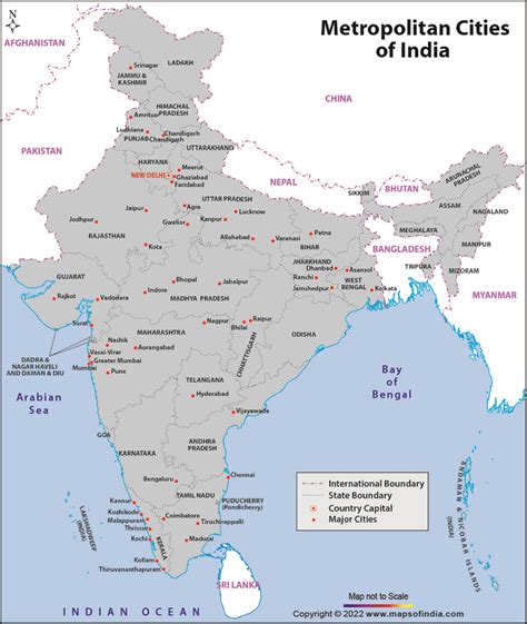 Map Of India With Cities Map Of The World