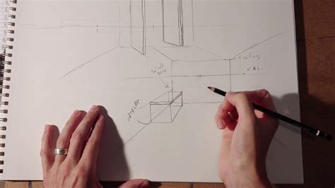 How To Draw Objects In A Room With 1 Point Perspective Youtube
