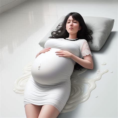 टेक्स्ट से एआई आर्ट जेनरेटर naked pregnant girl lying on the white floor all img