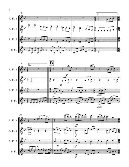 Scherzo For Low Flutes Free Music Sheet