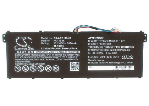 Replacement Battery for Gateway 5.2v 3000mAh / 45.60Wh Laptop Battery