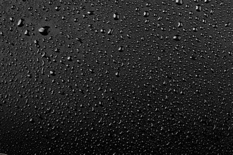 Water Droplets On Black Background Stock Photo Download Image Now
