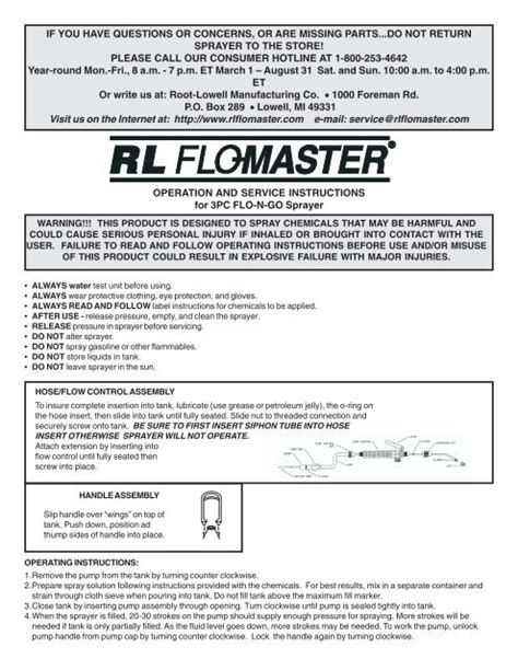 3PC FLO N GO Sprayer RL Flo Master