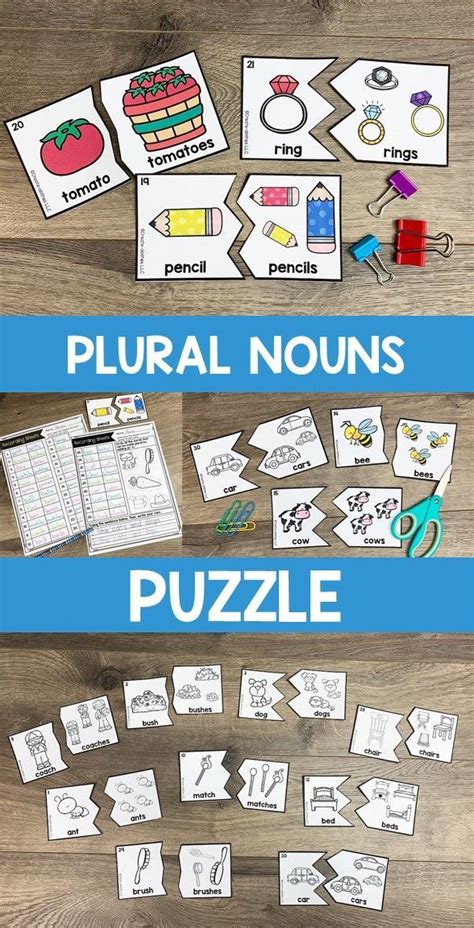 Plural Nouns Puzzles Plurals Singular And Plural Nouns Plural Nouns