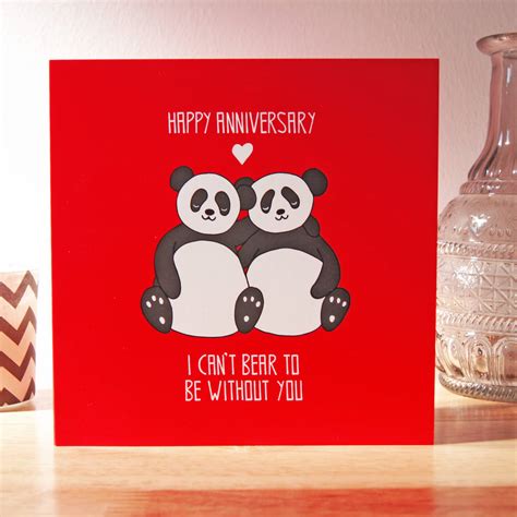 Itunes gift card $10 usa + скидки. Panda Anniversary Card By Ladykerry Illustrated Gifts | notonthehighstreet.com