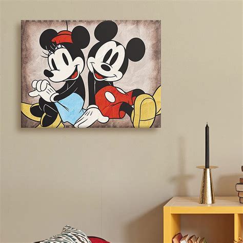 Disneys Mickey Mouse And Minnie Mouse Canvas Wall Art Disney Wall Art