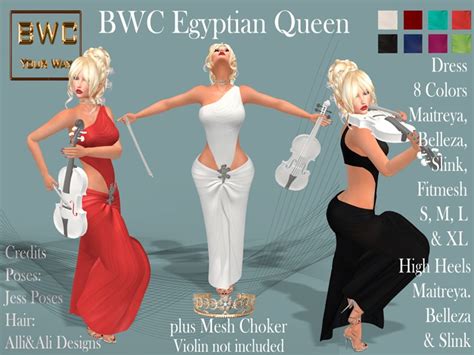 second life marketplace bwc egyptian queen set