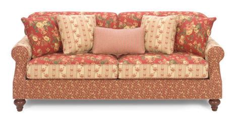 Red Plaid Country Sofa Baci Living Room