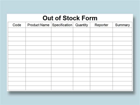Excel Of Simple Stock Formxlsx Wps Free Templates